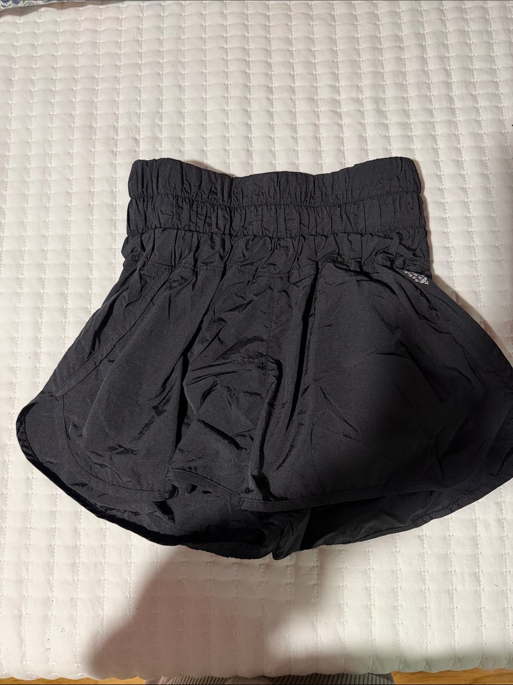 Free Movement Black Elastic-Waist Casual Shorts
